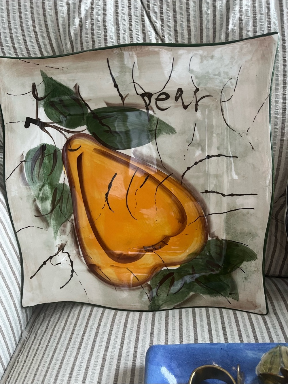 Pfaltzgraff Yellow Pear Ceramic Wall Plaque